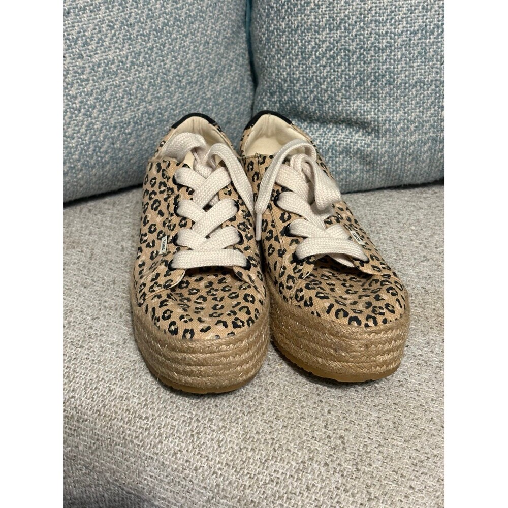 Toms Carolina Lace-Up Platform Espadrille Sneaker Size 9.5 EUR 41 Like New